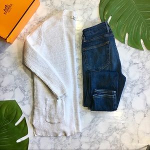 White Cardigan from Madewell / J Crew